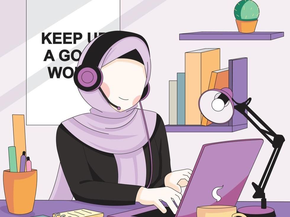 Elham Afzali working on a project