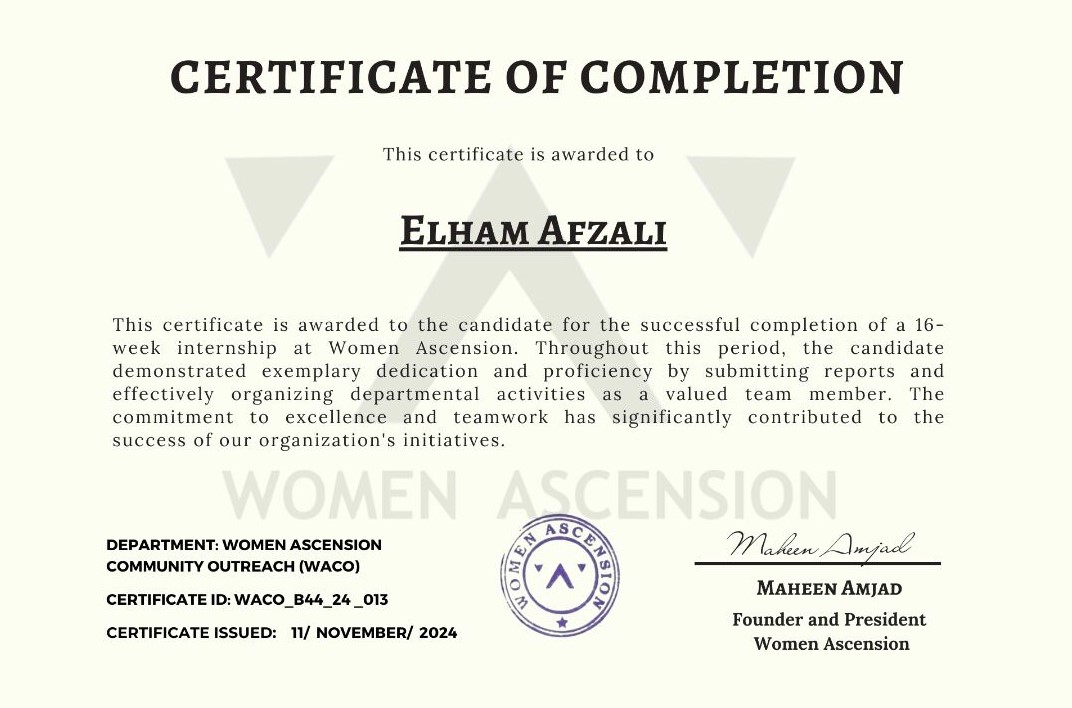 Internship Certificate